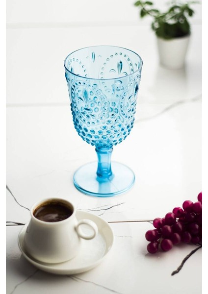 Akrilik Aquamarin Ayaklı Bardak fiyatları