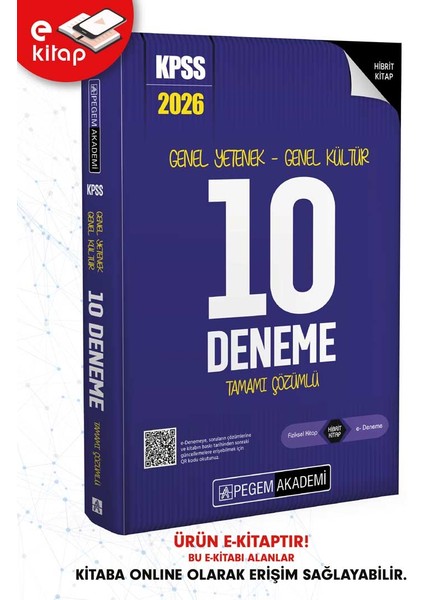 2026 Kpss Genel Yetenek Genel Kültür Tamamı Çözümlü 10 E-Deneme
