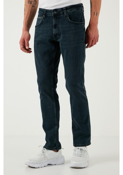 Pamuklu Regular Fit Normal Bel Boru Paça Jeans Erkek KOT PANTOLON 2211S81PARMA