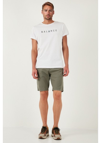 Pamuklu Slim Tapered Bermuda Şort Erkek ŞORT 4503S67SMILANO