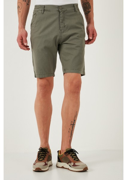Pamuklu Slim Tapered Bermuda Şort Erkek ŞORT 4503S67SMILANO fiyatları