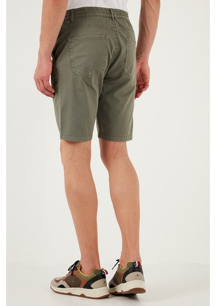 Pamuklu Slim Tapered Bermuda Şort Erkek ŞORT 4503S67SMILANO