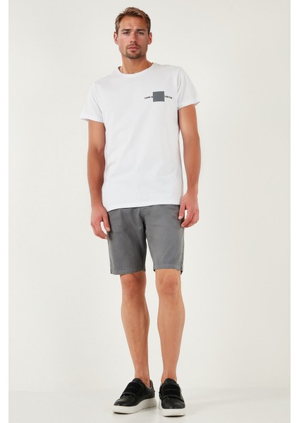 Pamuklu Slim Tapered Bermuda Şort Erkek ŞORT 4503S67SMILANO