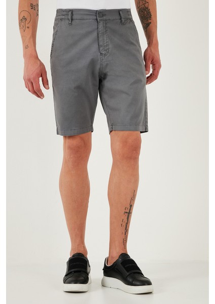 Pamuklu Slim Tapered Bermuda Şort Erkek ŞORT 4503S67SMILANO fiyatları