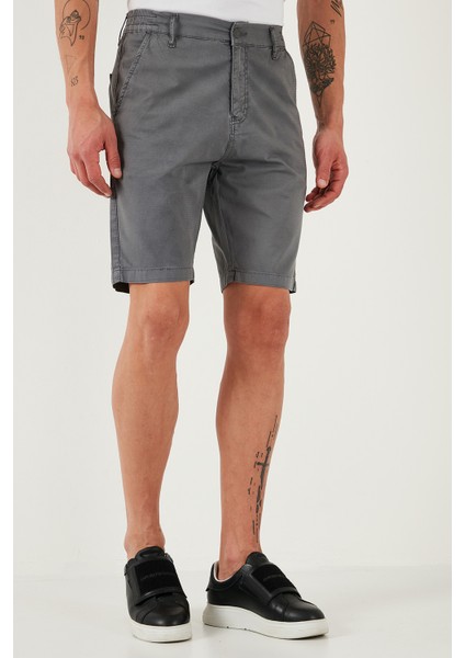 Pamuklu Slim Tapered Bermuda Şort Erkek ŞORT 4503S67SMILANO modelleri