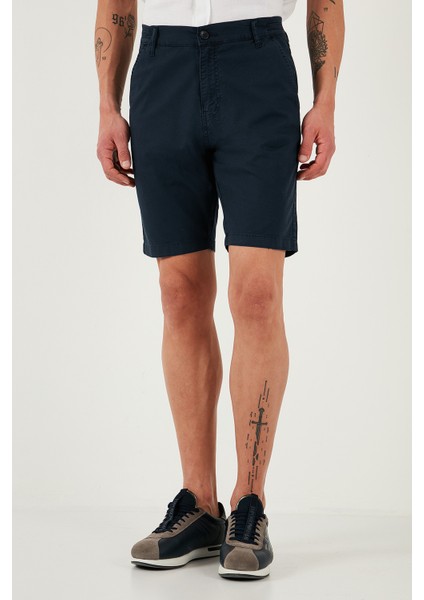 Pamuklu Slim Tapered Bermuda Şort Erkek ŞORT 4503S67SMILANO fiyatları