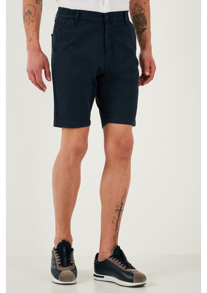 Pamuklu Slim Tapered Bermuda Şort Erkek ŞORT 4503S67SMILANO modelleri