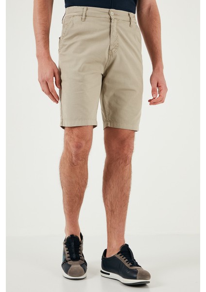 Pamuklu Slim Tapered Bermuda Şort Erkek ŞORT 4503S67SMILANO fırsatları