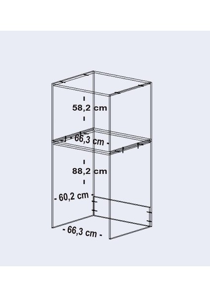 Kenzlife Ankastre Fırın&bulaşık Makinesi Dolabı Botan Cvz 150*70*60 Çamaşır Makinesi indirimleri