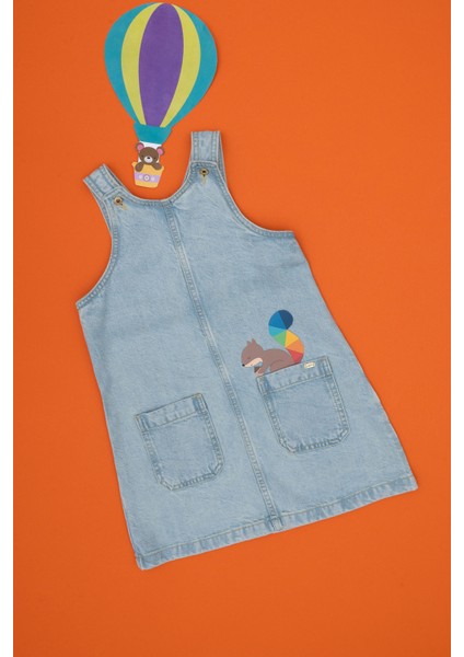 Kız Çocuk Açık Mavi Elbise (Jean) 50304272-DN0021