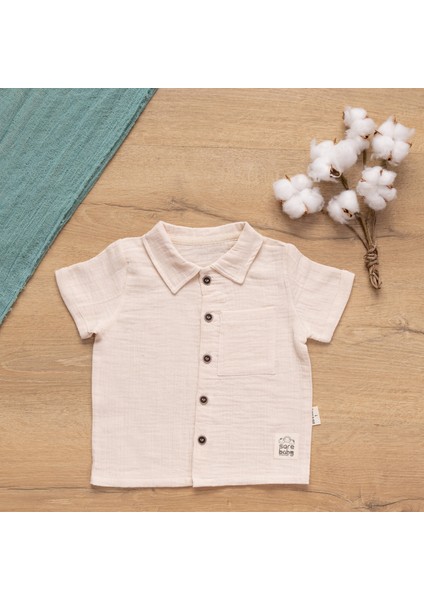 Müslin Bebek Takımı Yazlık Şort Gömlek Takımı modelleri