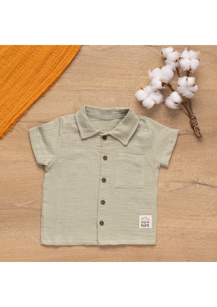 Müslin Bebek Takımı Yazlık Şort Gömlek Takımı modelleri