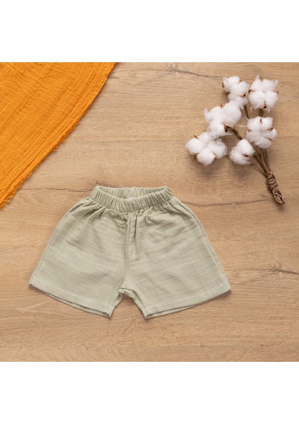 Müslin Bebek Takımı Yazlık Şort Gömlek Takımı fırsatları