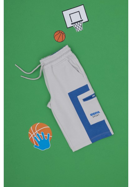 Erkek Çocuk Açık Gri Şort (Örme) 50300155-VR001