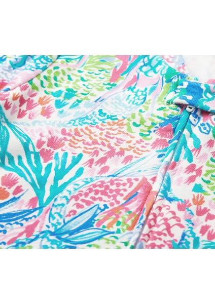 Lilly Pulitzer Mermaid Cove Organik Pamuklu Ayaklı Fermuarlı Bebek Tulum