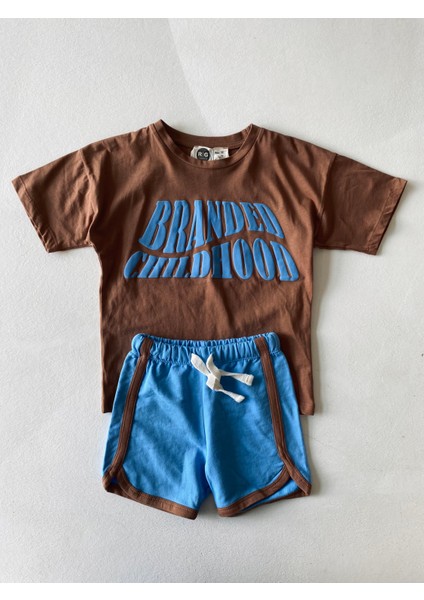 Çocuk Baskılı Tişört-Şort Takım