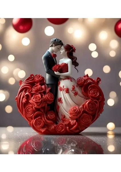 Doğa Soya Renkli Gelin Damat Temalı Mini Romantik Mum