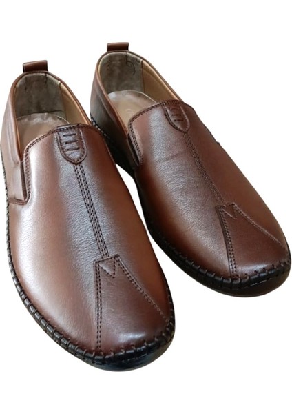 71101 Erkek Hakiki Deri Comfort Ayakkabı Taba