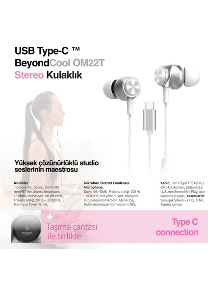 Type-C Beyondcool Kablolu Kulaklık