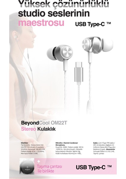 Type-C Beyondcool Kablolu Kulaklık