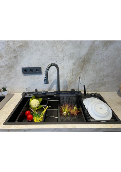 Marinax 100X50 Ultra Teknolojik Eviye Seti Sol Damlalıklı