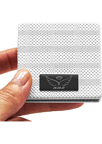 Kişiye Özel İsimli Harfli Melek Kanadı Baskılı Kare Deri Ayna Çanta, Cep ve Makyaj Aynası fiyatları