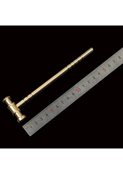 Twexqny Yüksek Kaliteli Pirinç L150MM Katı Çekiç Dıy Manuel Çekiç Saat Tamir Çekiç Deri Çekiç El Aleti Parçaları (Yurt Dışından)