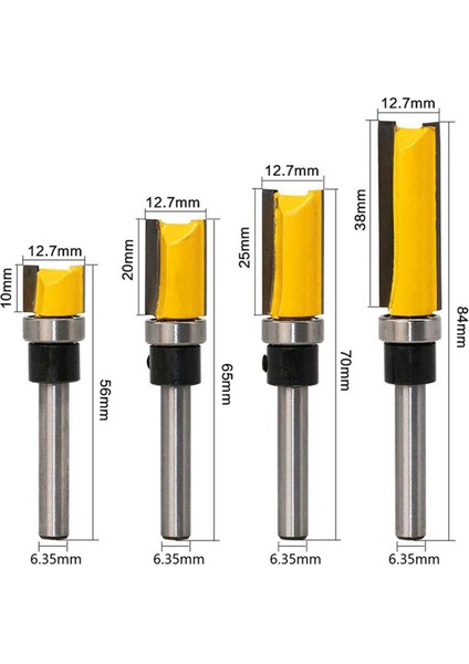 Trim Uçları-8 x Trim Freze Uçları-Sarı (Yurt Dışından)