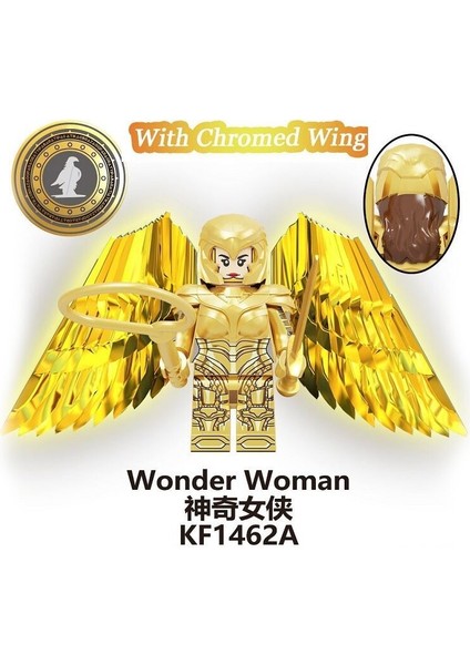 Tek Satış Marvel Süper Kahraman Figürleri Yapı Taşları Wonder Women Krom Kanatlı Minifigures Tuğlaları Çocuklar Için Koleksiyon Hediyelik Oyuncaklar KF1462A (Yurt Dışından)