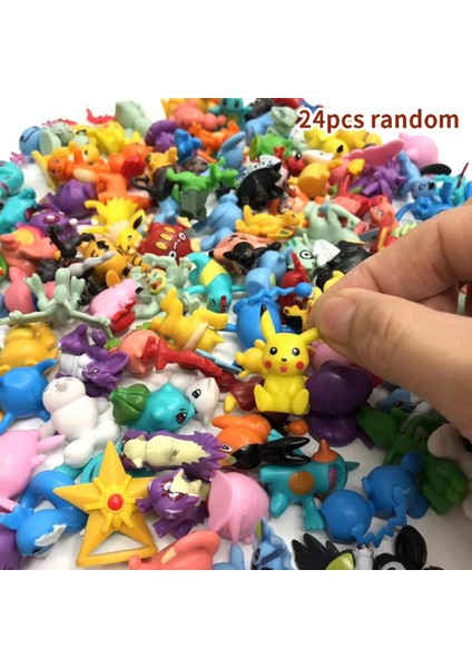 24 Adet Farklı Stiller 2.5-3 cm Sıcak Anime Pokemon Aksiyon Figürü Çocuk Doğum Günü Oyuncak (Yurt Dışından)