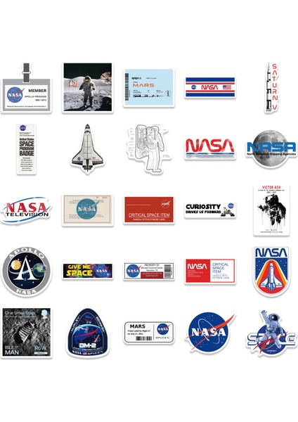 50 Adet Karikatür Uzay Ajansı Astronot Kaykay Seyahat Bavul Telefon Motosiklet Bagaj Çıkartmaları Diy Çocuk Erkek Kız Oyuncaklar (Yurt Dışından)