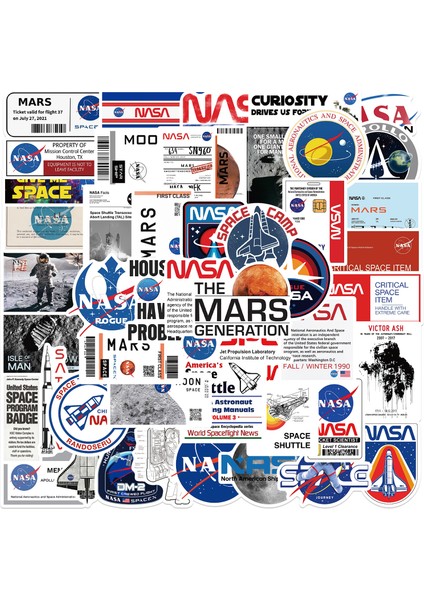 50 Adet Karikatür Uzay Ajansı Astronot Kaykay Seyahat Bavul Telefon Motosiklet Bagaj Çıkartmaları Diy Çocuk Erkek Kız Oyuncaklar (Yurt Dışından)