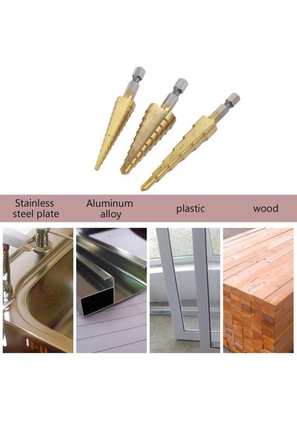 Hızlı Değiştirilebilir Titanyum Kaplamalı Matkap Seti (Altın) (Yurt Dışından) modelleri