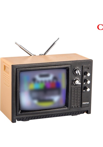 Dollhouse Minyatür Süsler Mini Retro Tv Oyuncak Süsleri Cologo (Yurt Dışından)