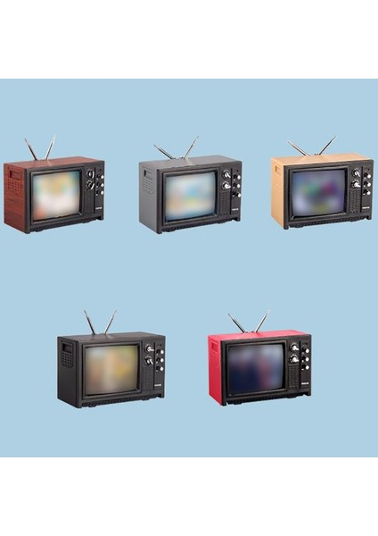 Dollhouse Minyatür Süsler Mini Retro Tv Oyuncak Süsleri Cologo (Yurt Dışından)