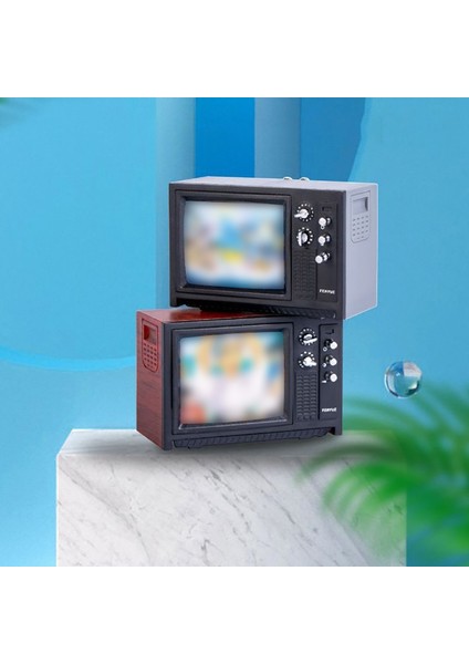 Dollhouse Minyatür Süsler Mini Retro Tv Oyuncak Süsleri Cologo (Yurt Dışından)