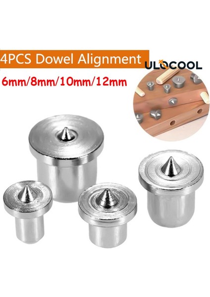 Adet Ahşap Dübel Zıvana Merkezleri Dübel Pimi Merkez Noktası Ağaç Işleme Hizalama Aracı 6/8/10/12MM Matkap Deliği (Yurt Dışından)