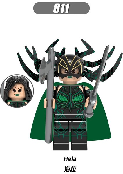 Tek Satış Marvel Figürleri Yapı Taşları Hela Minifigures Tuğlalar Çocuklara Hediye Oyuncaklar (Yurt Dışından)