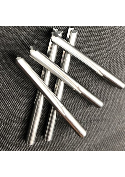 Adet Iki Flüt Spiral Karbür Değirmen Takım Kesiciler Cnc Router Için, Sıkıştırma Ahşap Parmak Freze Kesici Uçları, 3.175X17MM (Yurt Dışından)