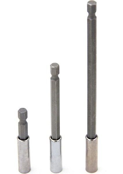 Adet/takım 1/4 Inç Altıgen Manyetik Bit Tornavida Uzatma 60MM 100MM 150MM - Gümüş (Yurt Dışından) fırsatları