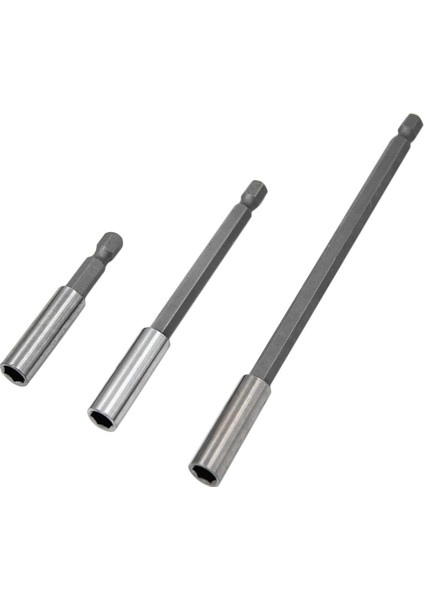Adet/takım 1/4 Inç Altıgen Manyetik Bit Tornavida Uzatma 60MM 100MM 150MM - Gümüş (Yurt Dışından) indirimleri