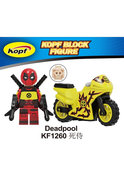 Tek Satış Marvel Süper Kahraman Figürleri Yapı Taşları Deadpool Motosiklet Montajlı Minifigures Tuğlalar Çocuk Boys Koleksiyonu Hediye Oyuncaklar KF6100 (Yurt Dışından)