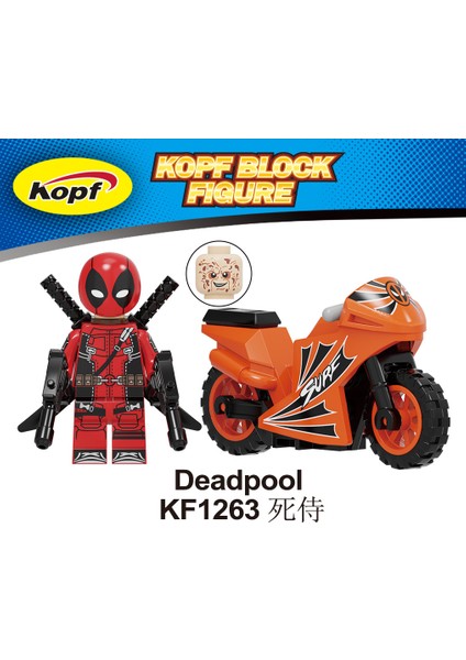 Tek Satış Marvel Süper Kahraman Figürleri Yapı Taşları Deadpool Motosiklet Montajlı Minifigures Tuğlalar Çocuk Boys Koleksiyonu Hediye Oyuncaklar KF6100 (Yurt Dışından)