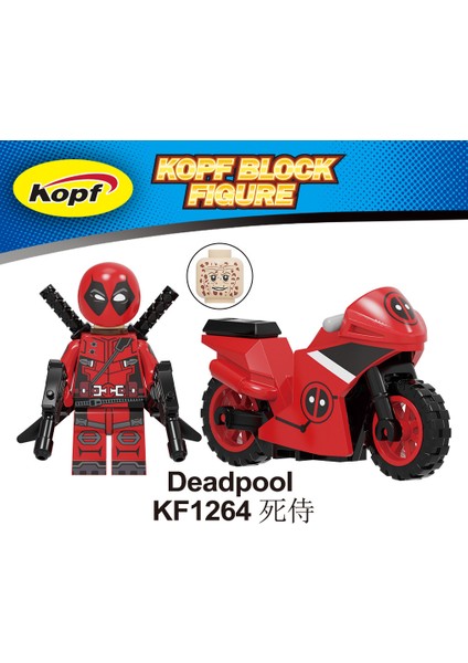 Tek Satış Marvel Süper Kahraman Figürleri Yapı Taşları Deadpool Motosiklet Montajlı Minifigures Tuğlalar Çocuk Boys Koleksiyonu Hediye Oyuncaklar KF6100 (Yurt Dışından)