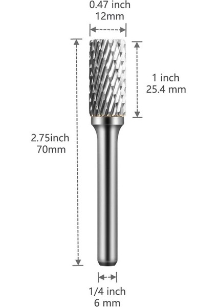 Zoroom Tungsten Karbür Çapak Çift Kesim Döner Takım Kalıp Öğütücü Uçları, 1/4 Inç Şaft, Ahşap Oyma, Metal Işleme, Taşlama Için (Yurt Dışından) indirimleri