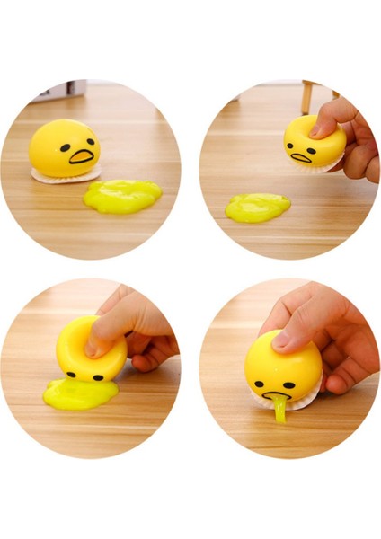 Kusma Yumurta Sarısı Anti Squishy Oyuncak Dekompresyon Yaratıcı Şaka Hediyeler (Yurt Dışından)