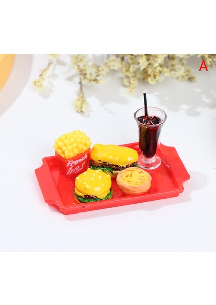 Bebek Evi Mutfak Için 1 Takım Sevimli Mini Hamburger Minyatür Dollhouse Fast Food (Yurt Dışından)