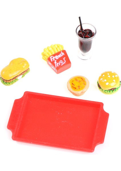 Bebek Evi Mutfak Için 1 Takım Sevimli Mini Hamburger Minyatür Dollhouse Fast Food (Yurt Dışından)