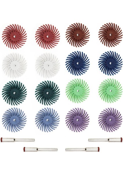 16 Adet Aşındırıcı Fırça Tekerleği Radyal Kıl Disk Karışık Parlatma Tekerlek Fırçaları Döner Dremel Aracı Için 4x Mandrel ile Set (Yurt Dışından)