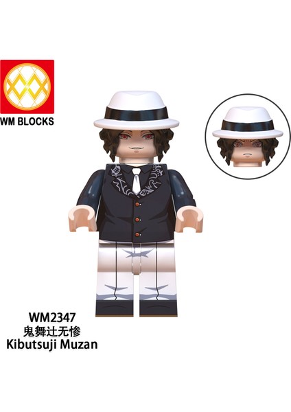 Tek Satış Iblis Avcısı Rakamlar Yapı Taşları Tanjirou Nezuko Muzan Kokushibo Douma Daki Giyuutarou Tuğlalar Çocuk Erkek Kız Hediye Oyuncaklar WM6138 (Yurt Dışından)